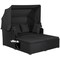 Outdoor Rattan Daybed With Canopy PE Wicker Patio Lounge Sofa Set With Cushions Poolside Garden Double Sun Bed Furniture